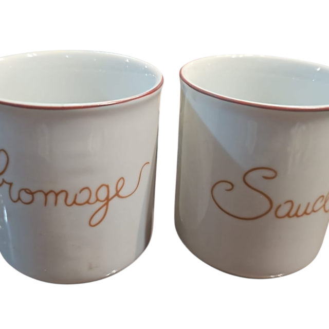 Par de antigos potes de porcelana da manufatura Real