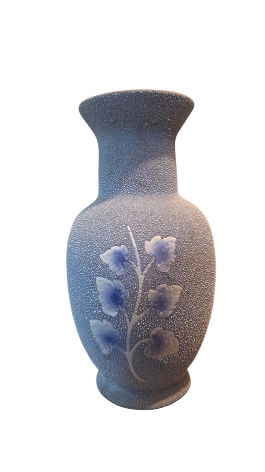 Belo vaso com textura no feitio superfície de gelo