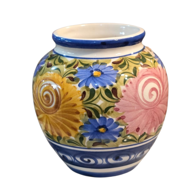 Antigo vaso pintado a mão