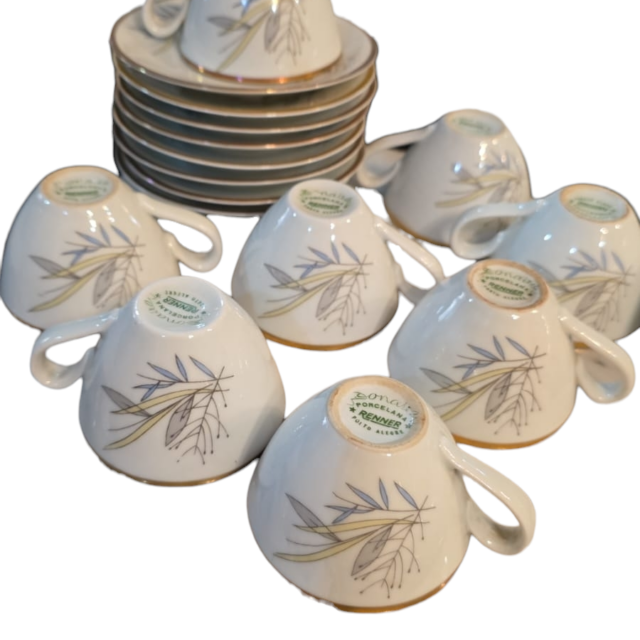 Xícaras de café porcelana Renner
