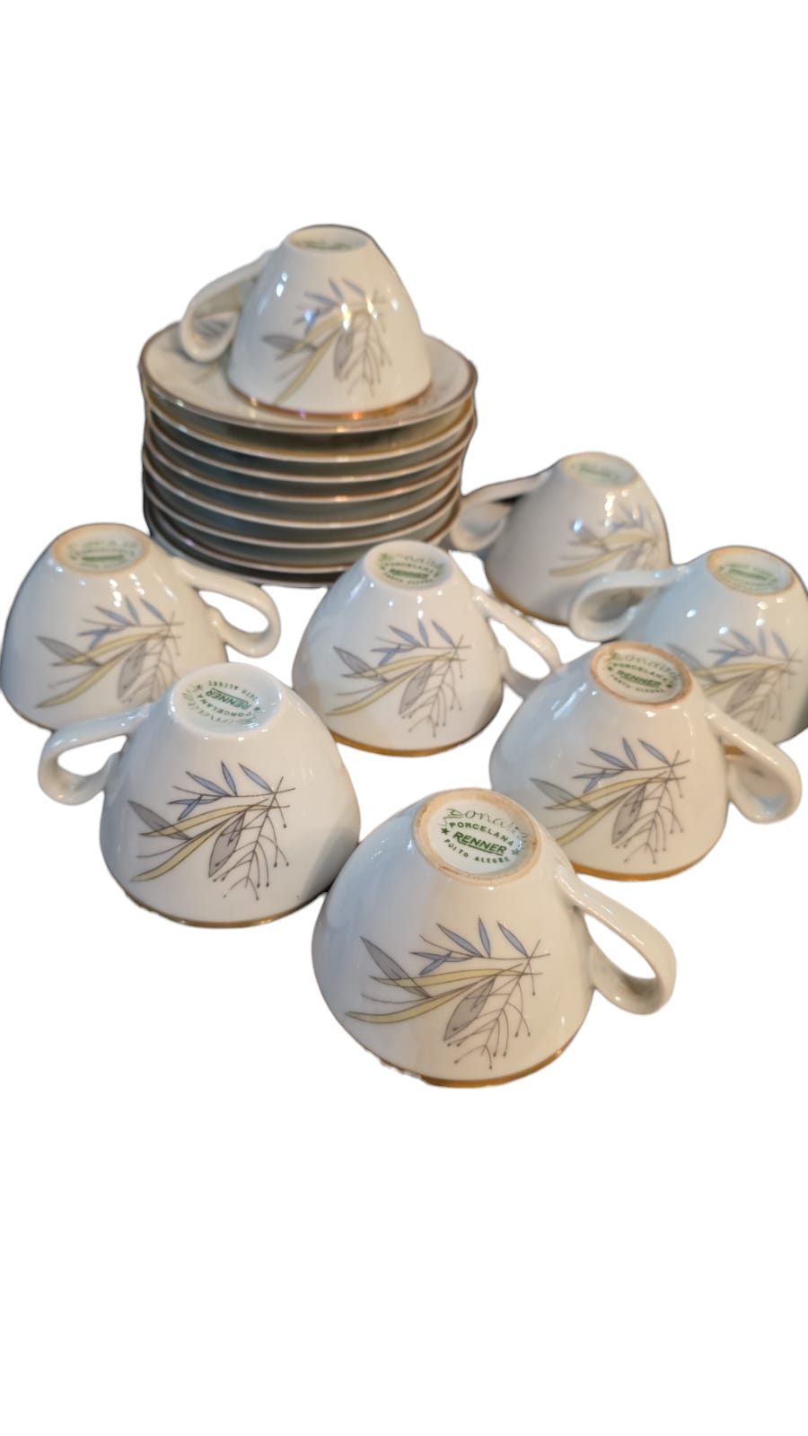 Xícaras de café porcelana Renner