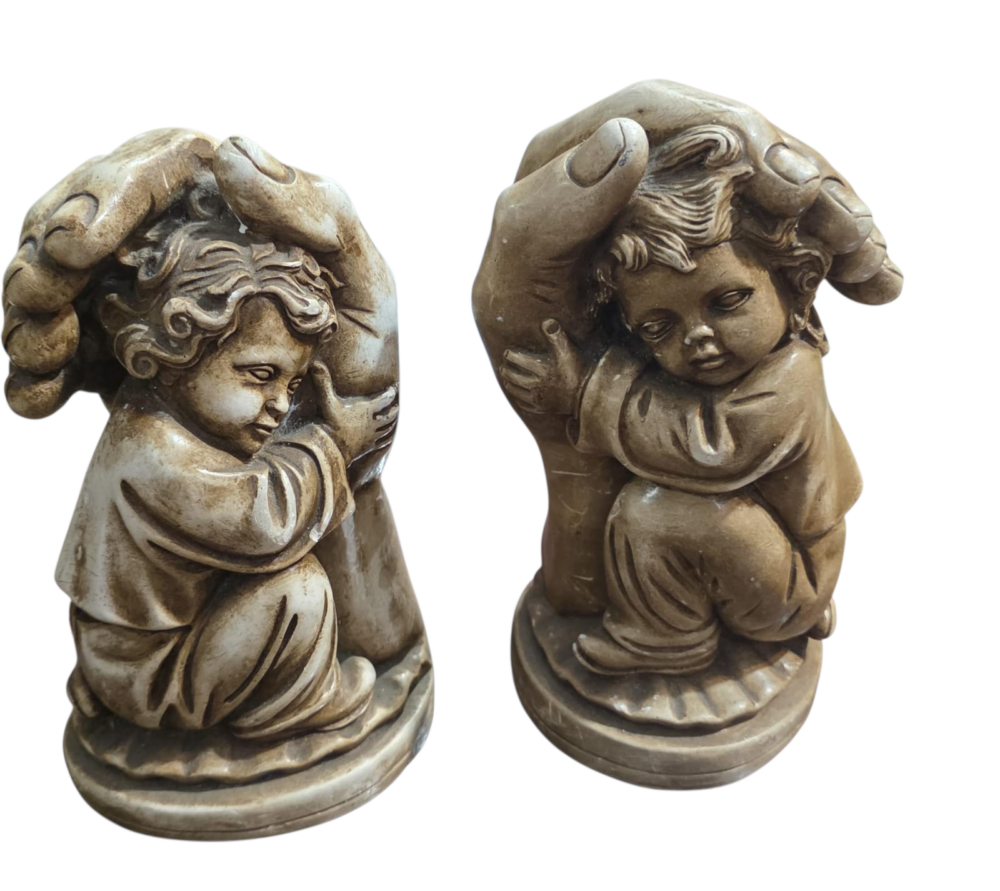 Belas escultura antigas em estuque esmaltado, boa qualidade (valor unitário)