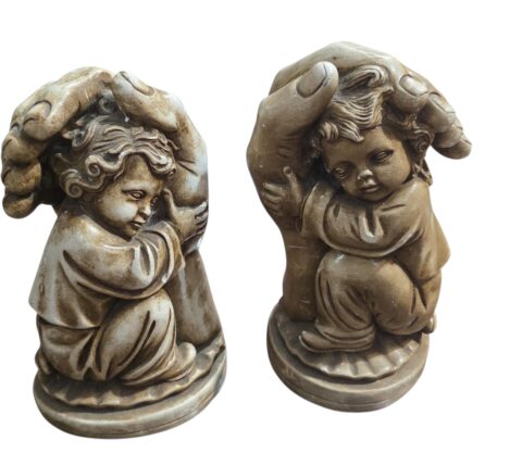 Belas escultura antigas em estuque esmaltado, boa qualidade  (valor unitário)