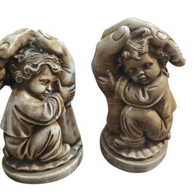 Belas escultura antigas em estuque esmaltado, boa qualidade (valor unitário)