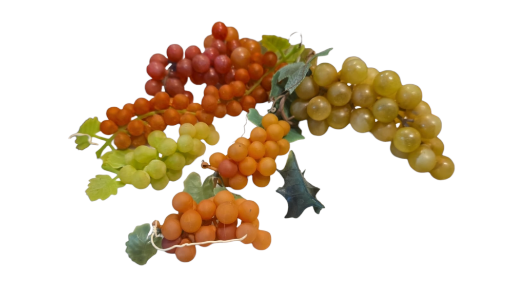 Lote de antigas uvas decorativas