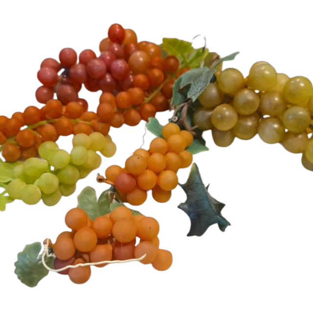 Lote de antigas uvas decorativas