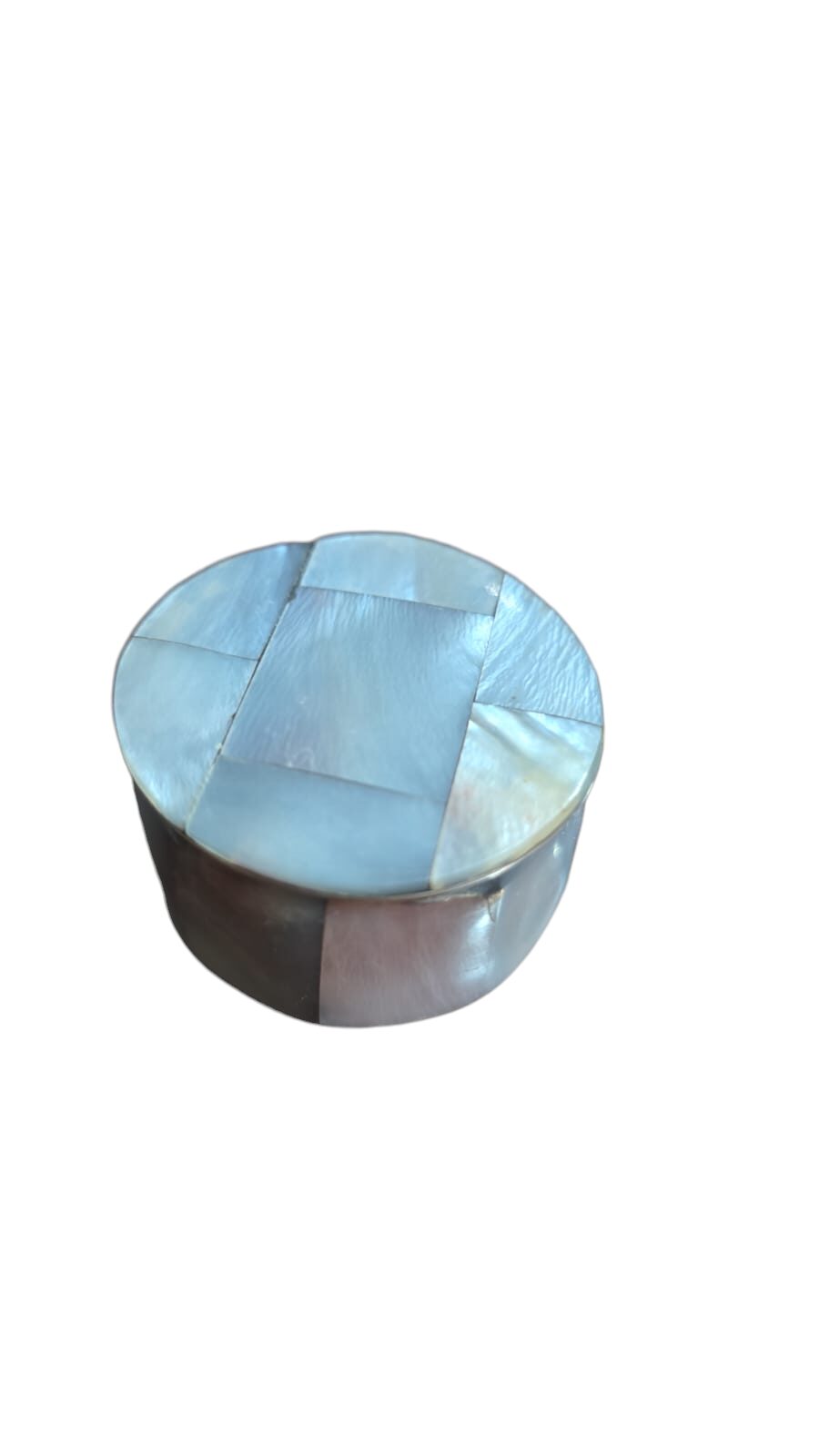 Porta comprimidos em abalone azulado