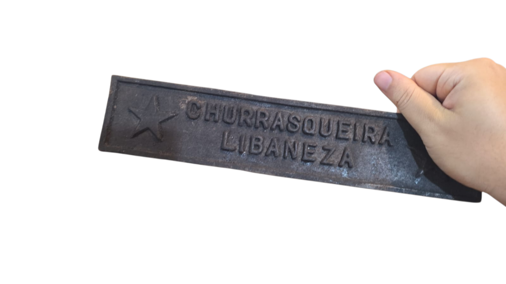 Placa de ferro churrasqueira libaneza
