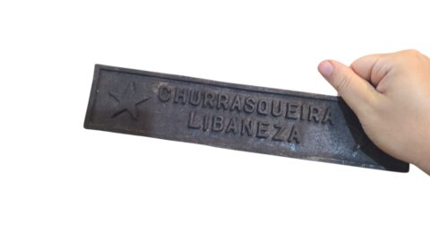 Placa de ferro churrasqueira libaneza