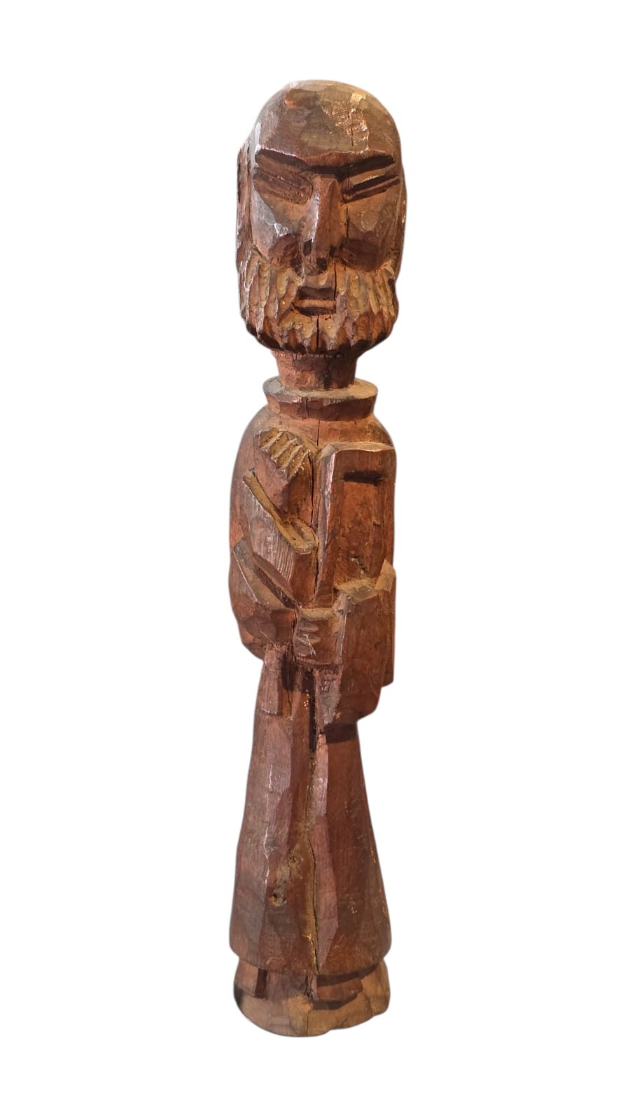 Bela escultura sacra entalhada em madeira