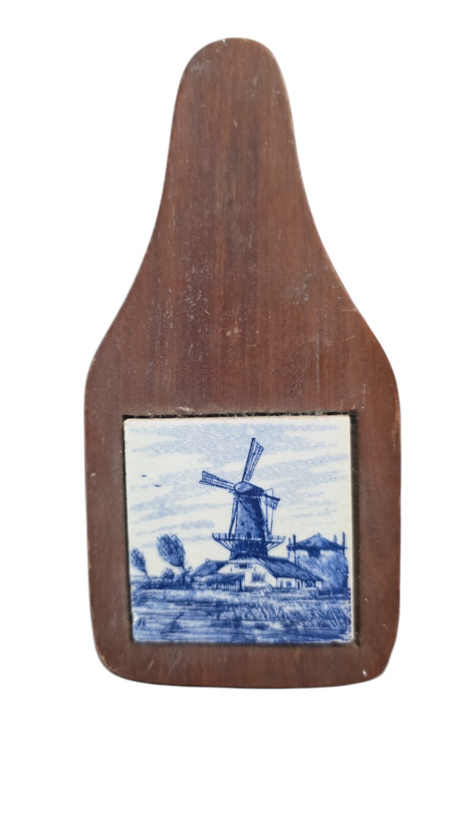 Pequena tábua de frios de madeira, holandesa Delft