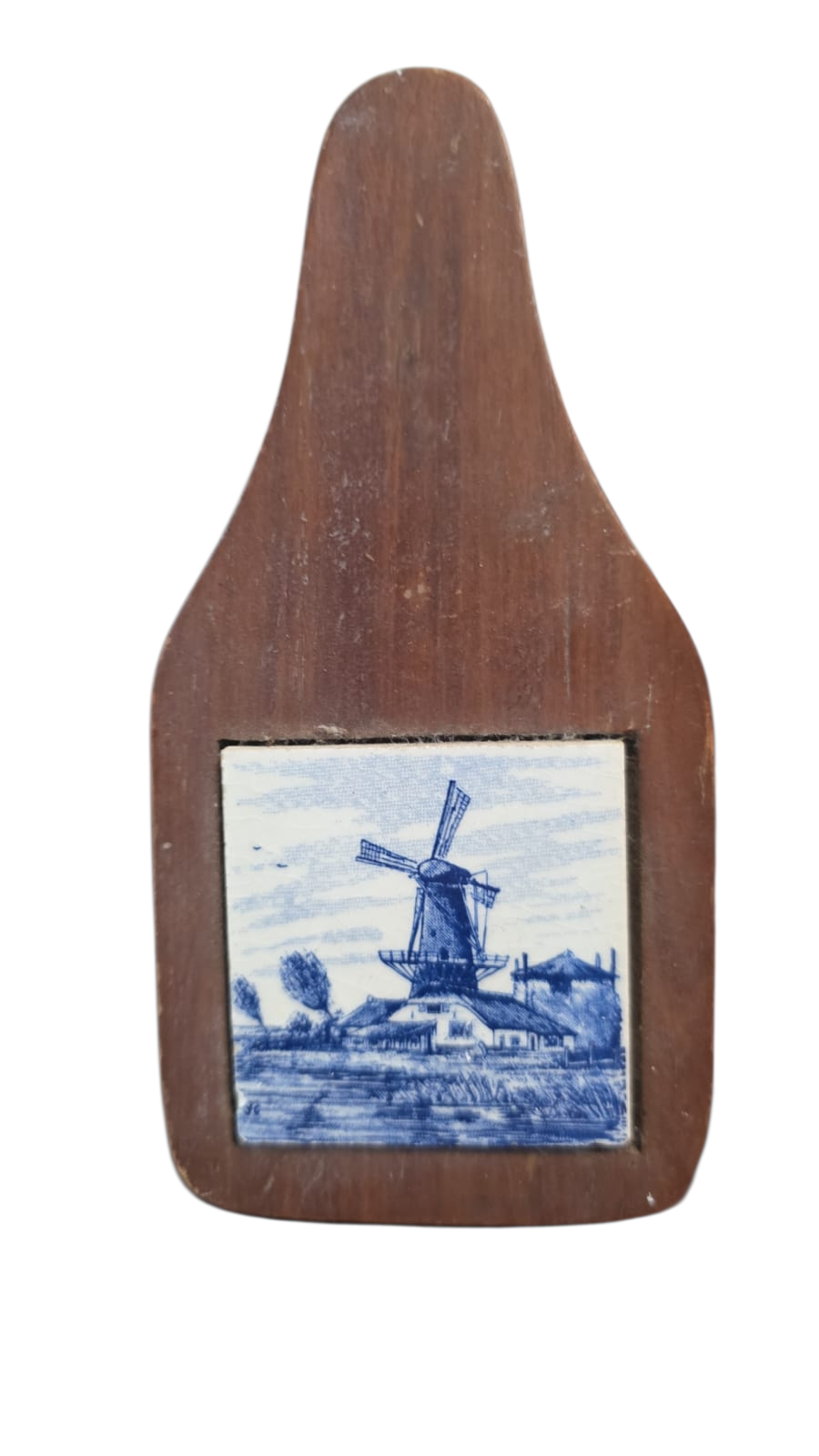 Pequena tábua de frios de madeira, holandesa Delft
