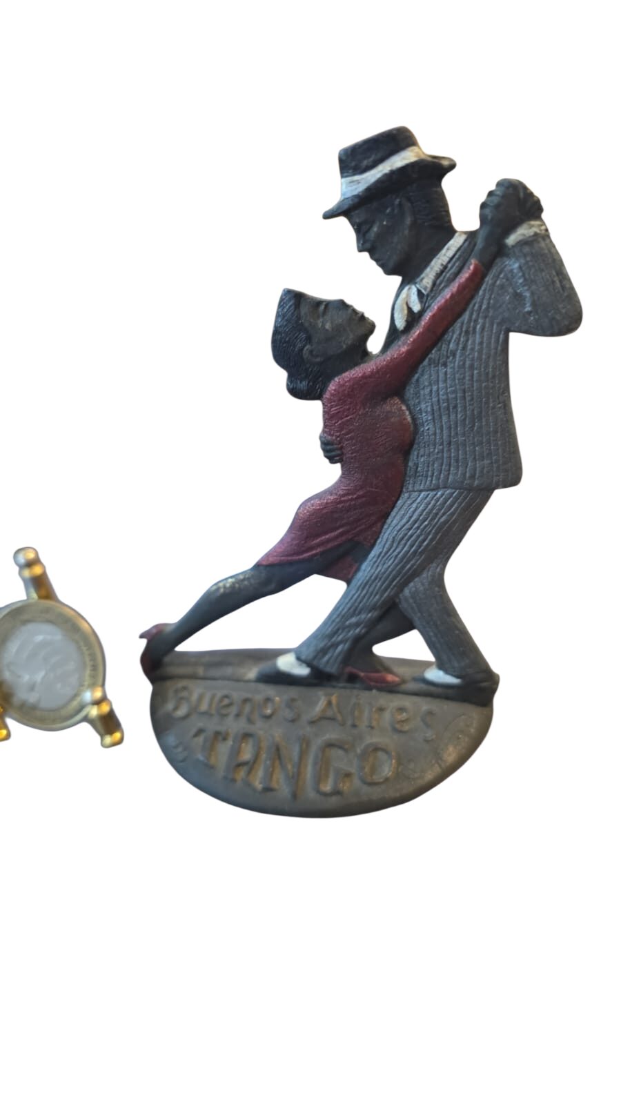Escultura em metal tango argentino