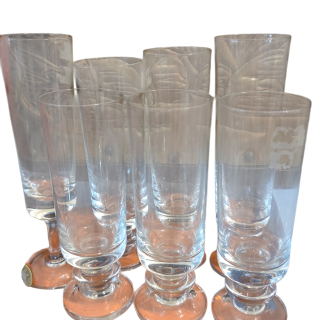 Lote de taças de cristal