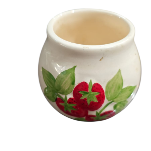 Vaso de louça pintado a mão