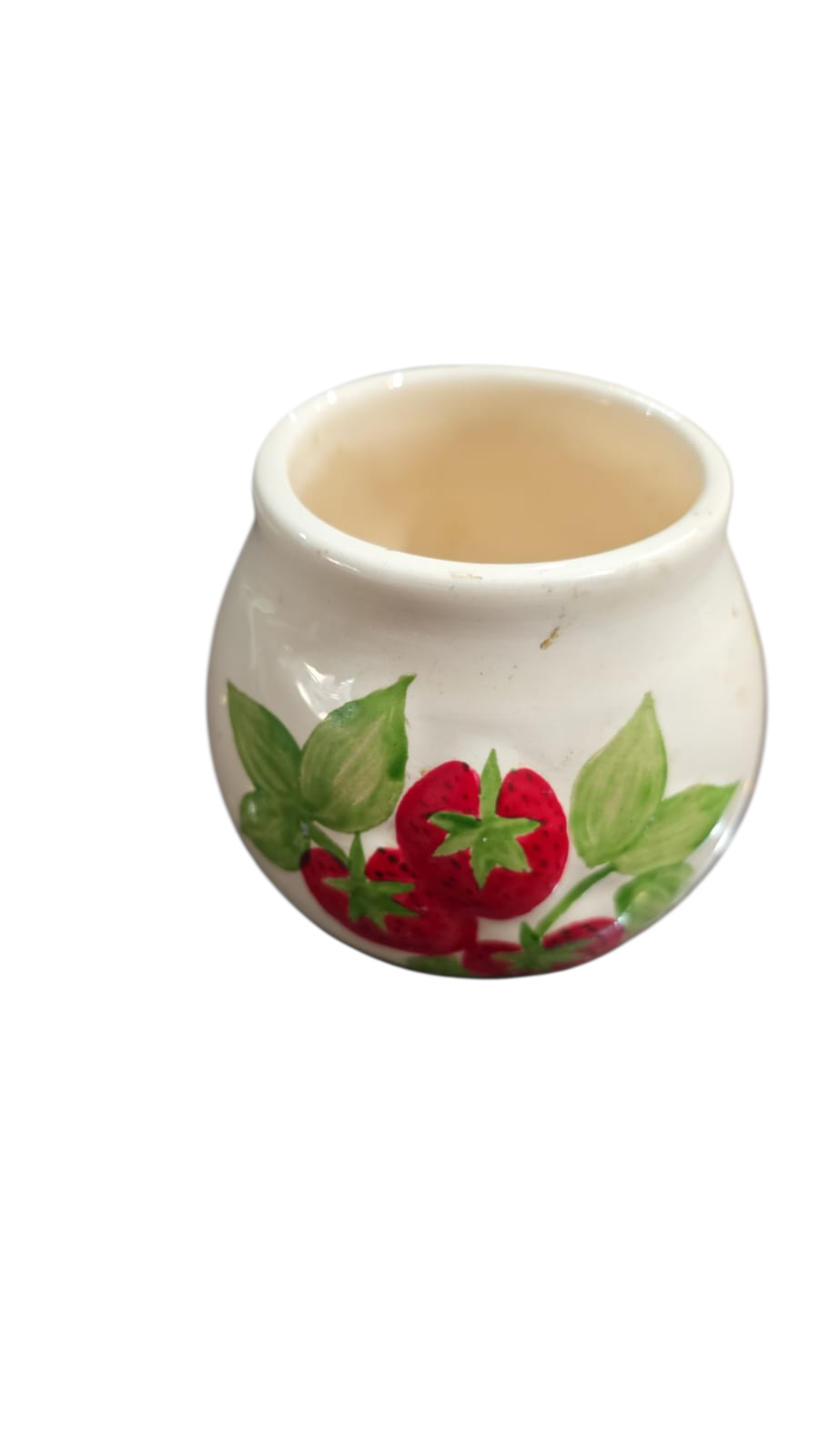Vaso de louça pintado a mão