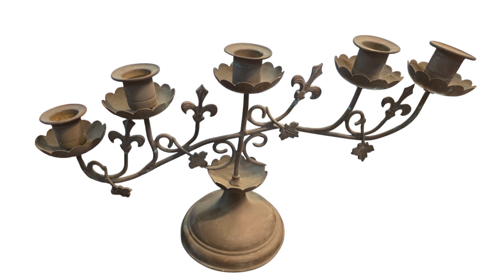 Antigo candelabro para cinco velas