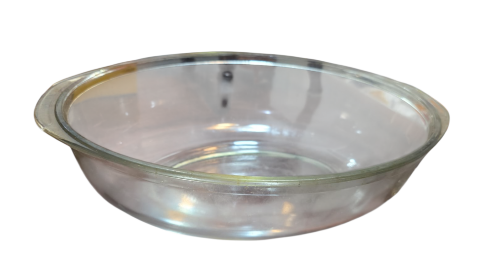 Antiga travessa funda de vidro americana, Pyrex