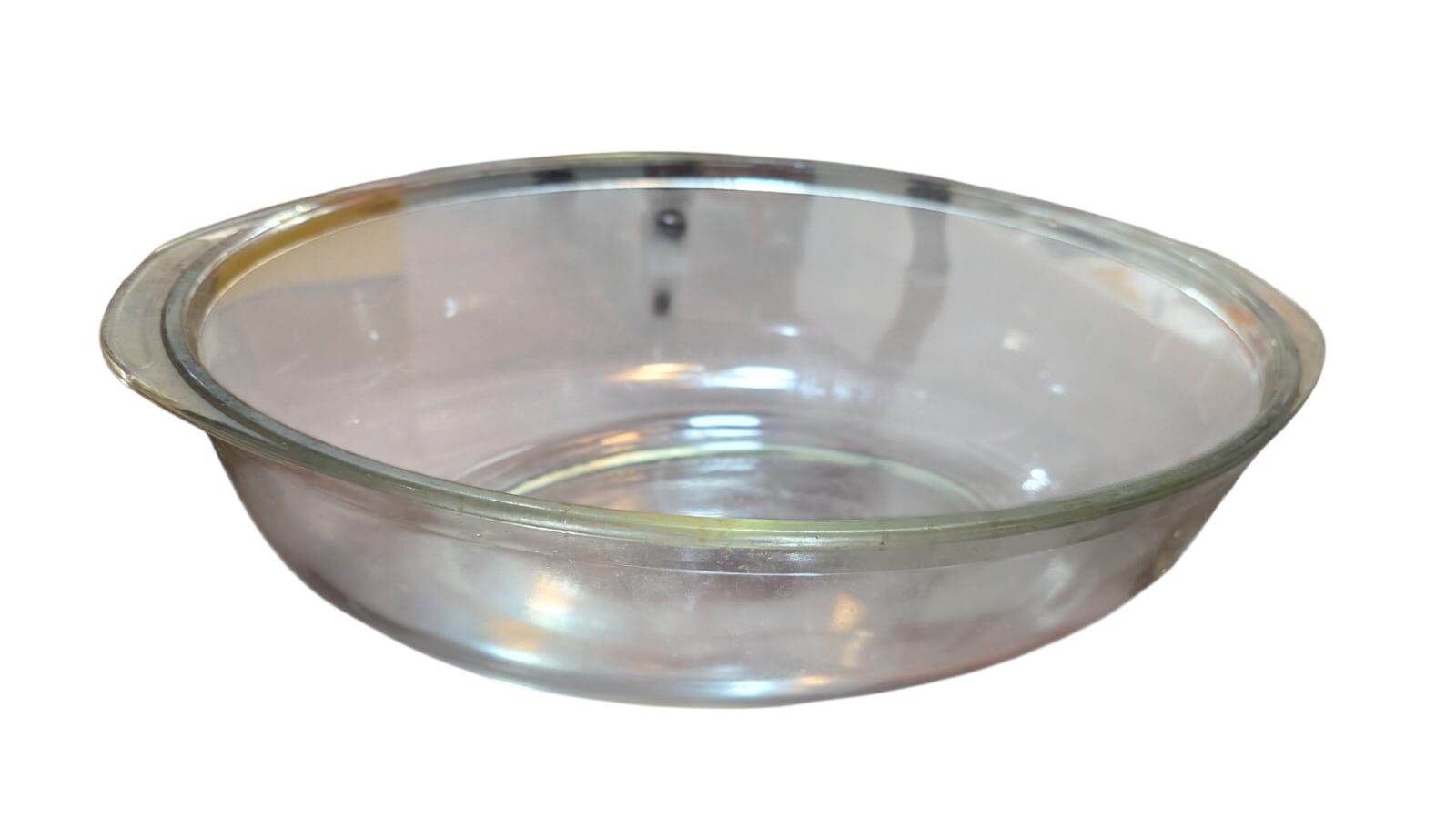 Antiga travessa funda de vidro americana, Pyrex