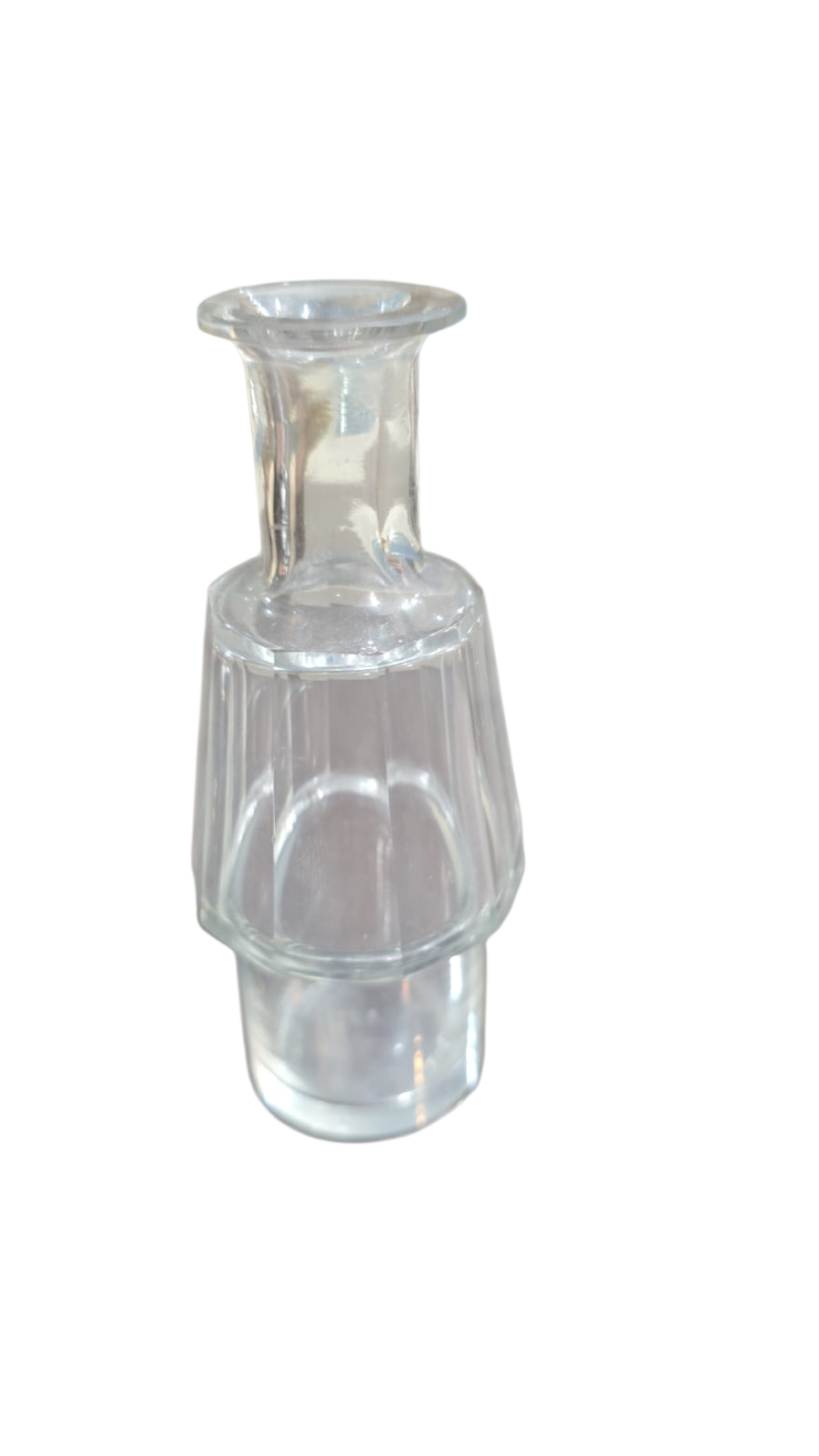 Antigo galheteiro em cristal canelado