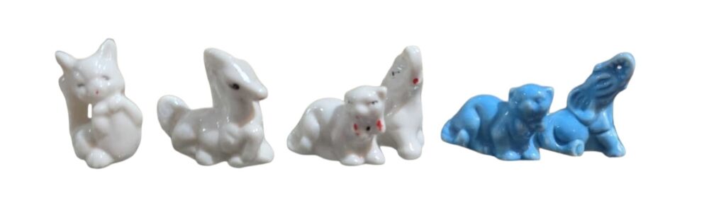 Coleção de animais de porcelana orientais