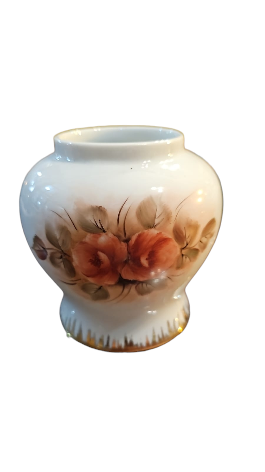 Vaso de porcelana com belos motivos florais