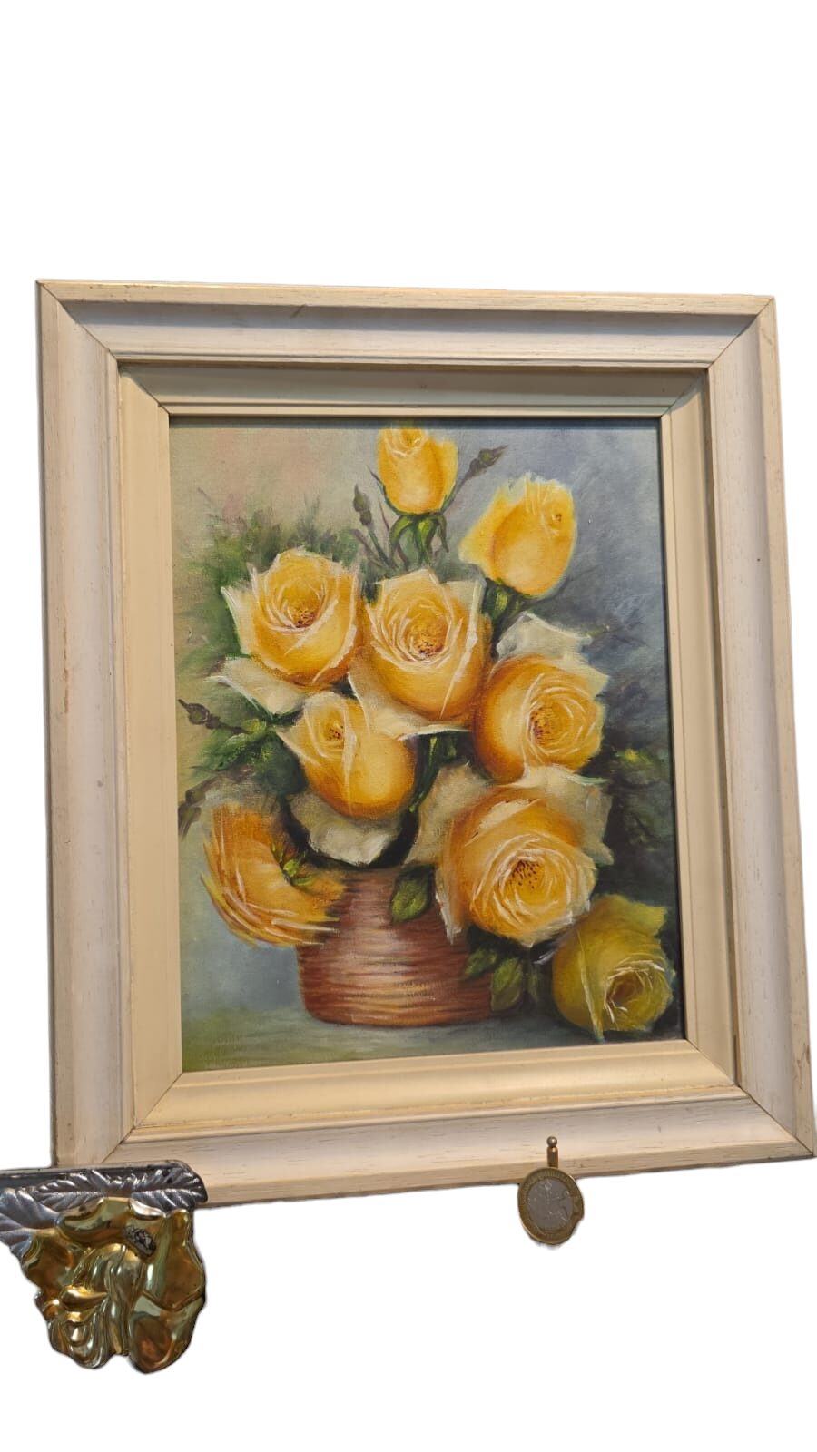 Quadro com bela pintura de flores