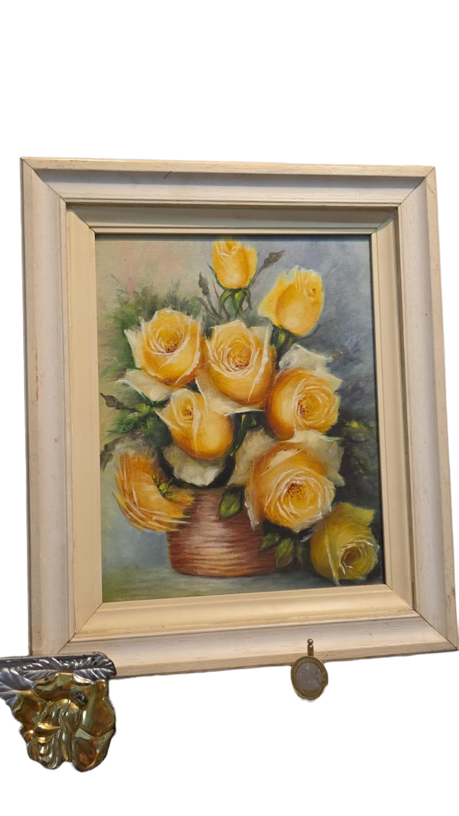Quadro com bela pintura de flores