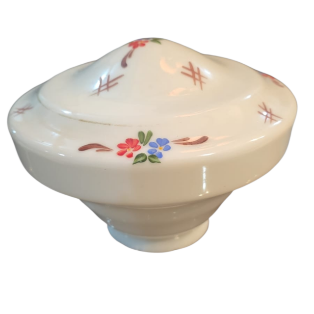 Antiga cúpula de opalina, pintada a mão