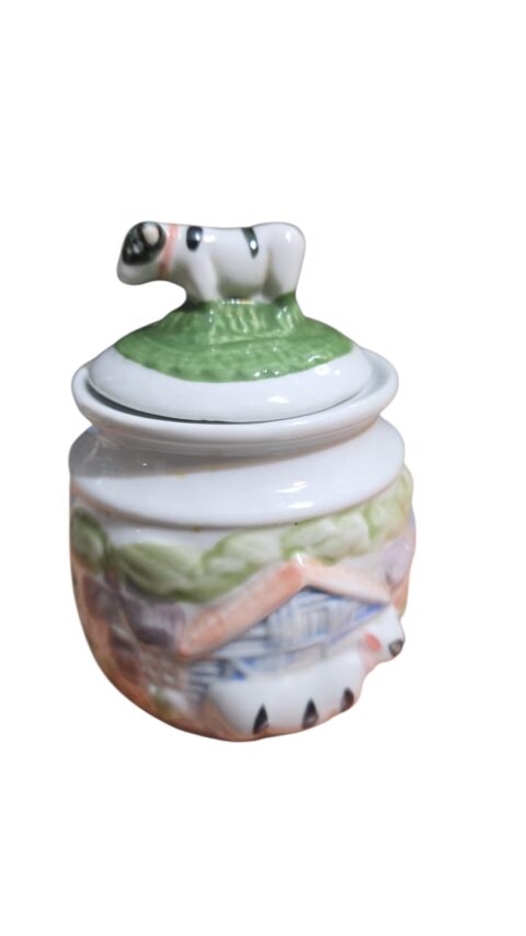 Potiche de porcelana, pintado a mão
