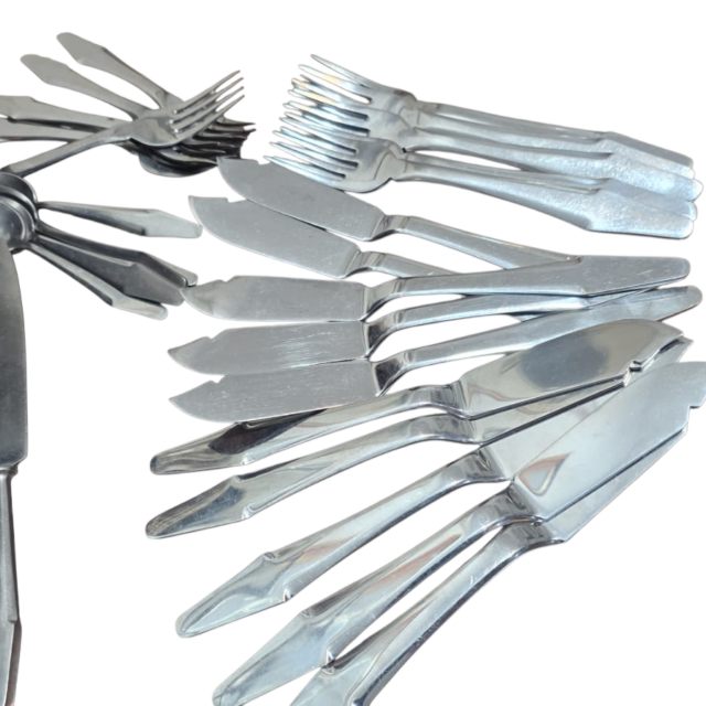 Antigo faqueiro inox da cutelaria Pereira Guimarães