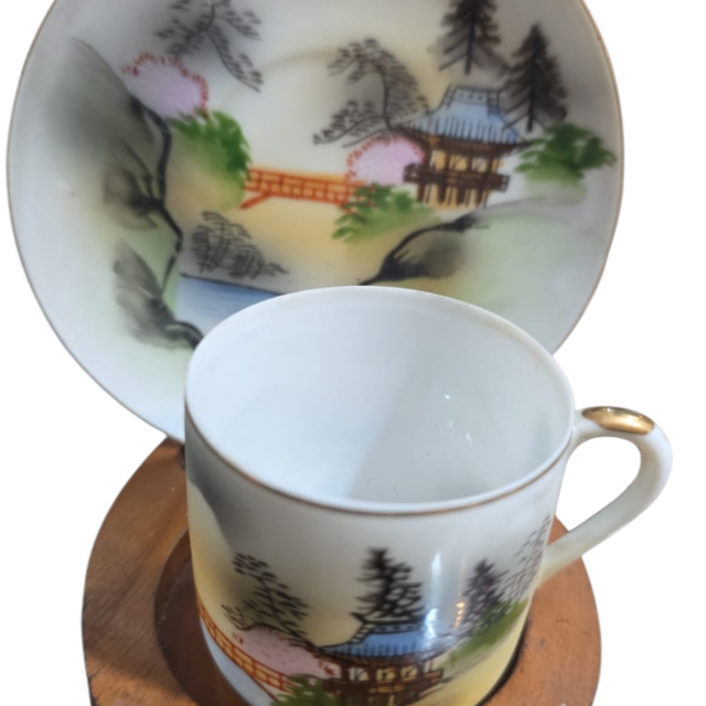 Xícara de porcelana japonesa casca de ovo