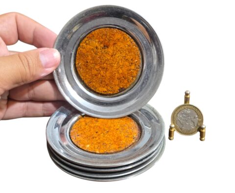 Conjunto de porta copos em metal com cortiça