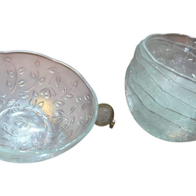 Antigos bowls de sobremesa de vidro. (valor unitário)