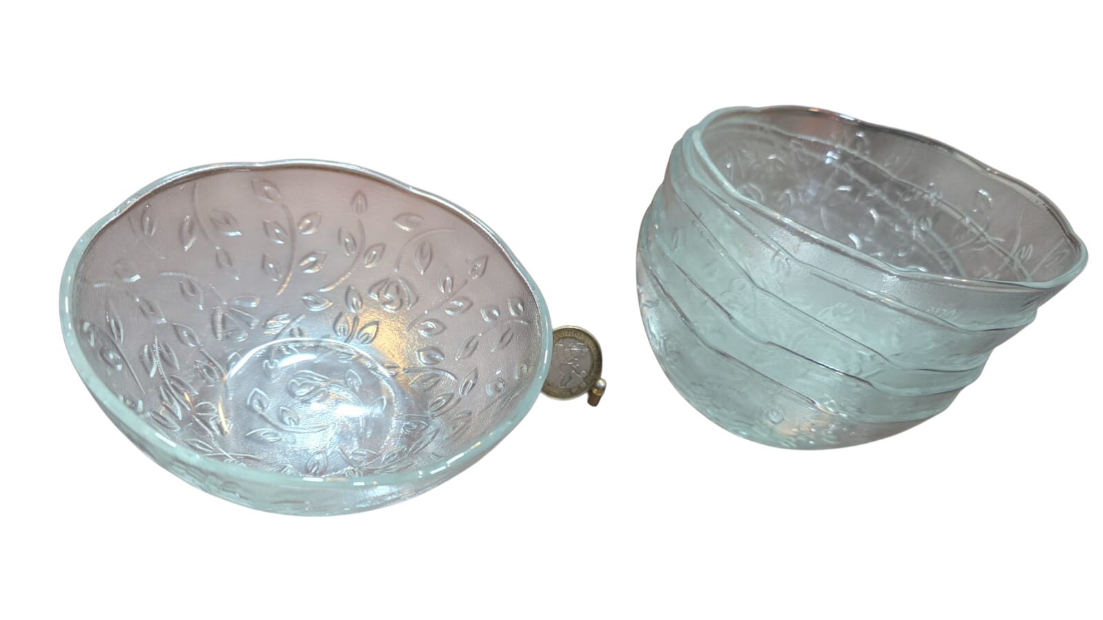 Antigos bowls de sobremesa de vidro. (valor unitário)