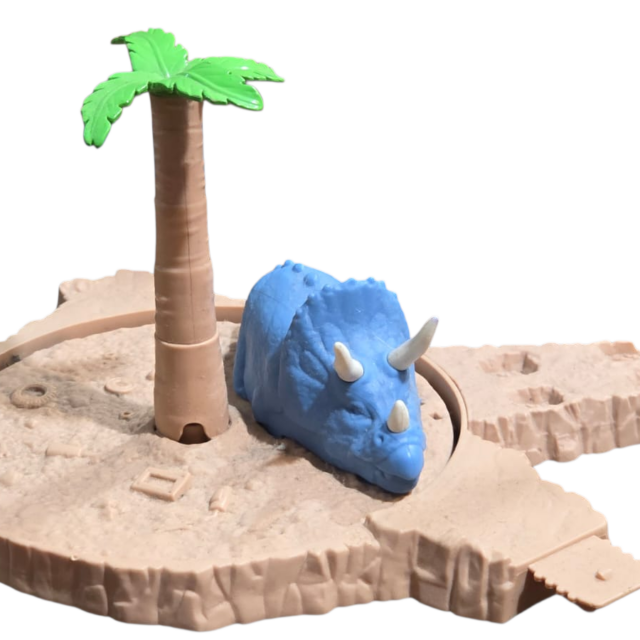 Cenário giratório de Dinossauro triceratops