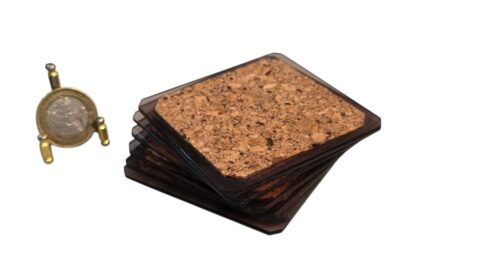 Conjunto com 6 porta copos acrílico e cortiça
