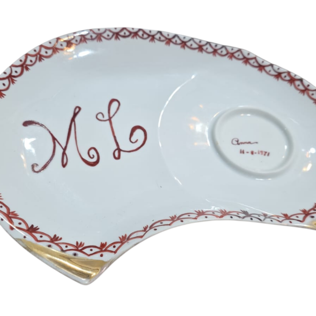 Porcelana Schmidt pintada a mão, década de 70