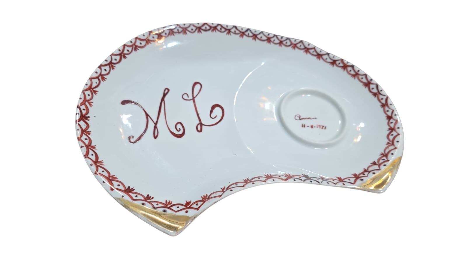 Porcelana Schmidt pintada a mão, década de 70