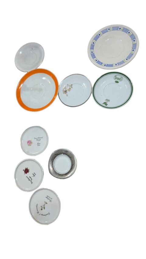 Lote com 9 peças de porcelana
