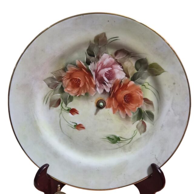 Estrutura para relógio em prato de porcelana