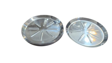 Conjunto de antigos porta-copos de inox