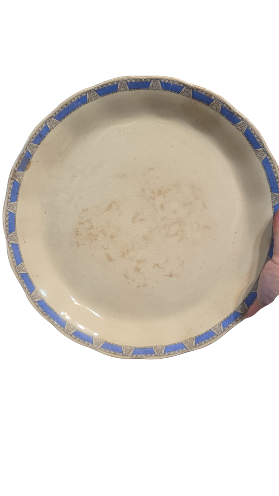 Grande prato de bolo de louça inglesa