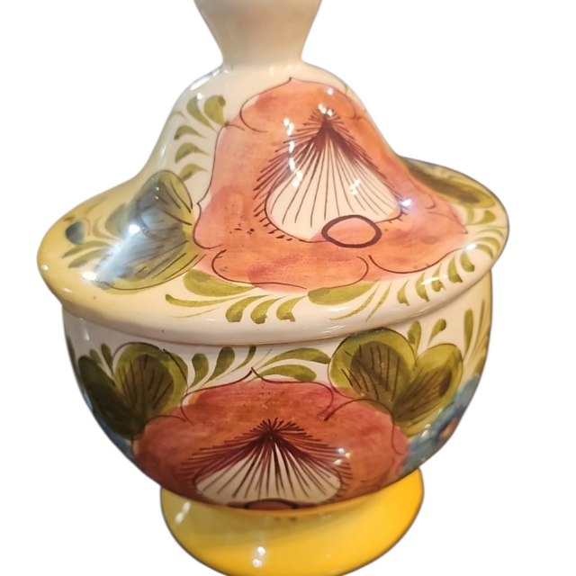 Bomboniere de louça pintada à mão
