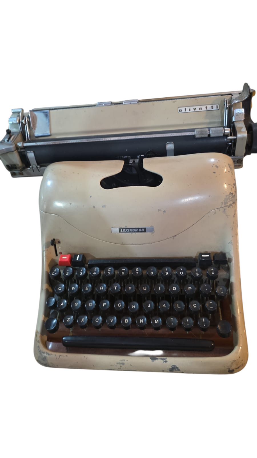 Antiga máquina de escrever Lexicon 80 Olivetti
