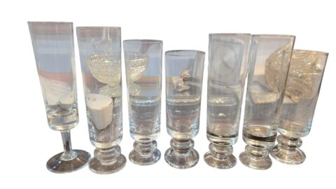 Lote de taças de cristal