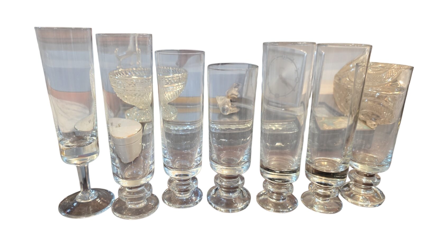 Lote de taças de cristal