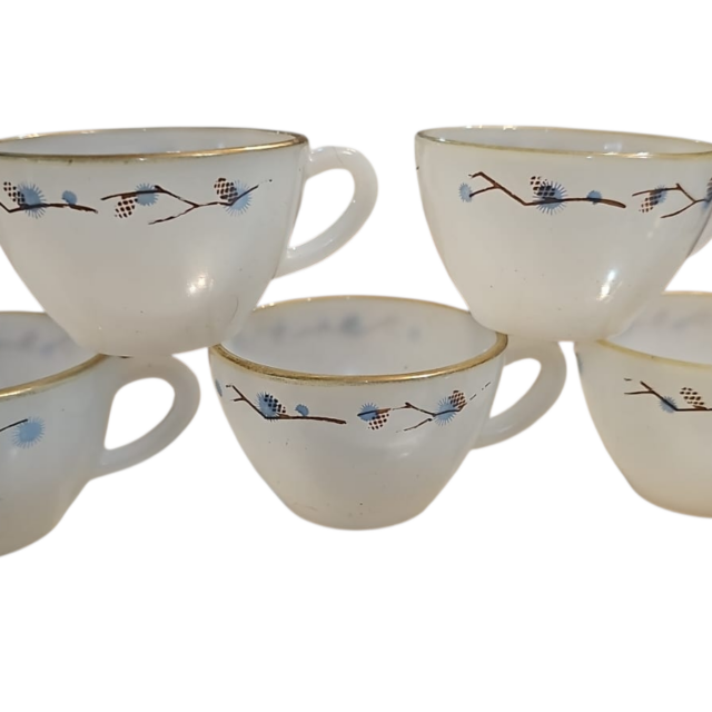 Conjunto de xícaras de café opalina Termo-rey