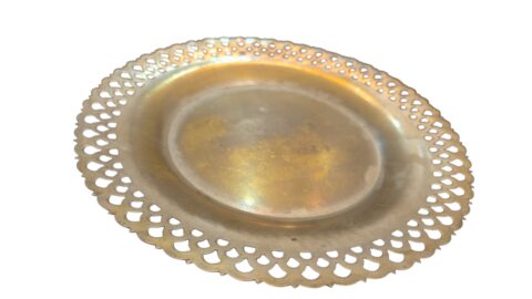 Antiga fruteira espessurada a prata