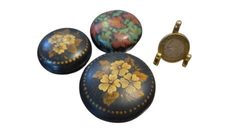 Trio de potiches antigos artesanais do Uruguai